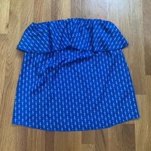 Nautical Strapless Top